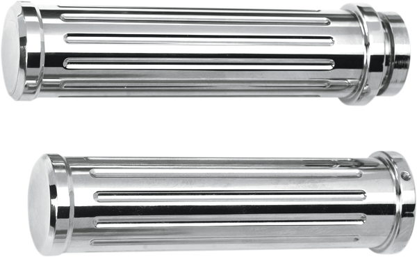 Chrome Billet Grips Silver, 1, nordicamoto.ro