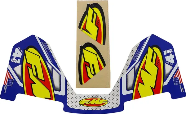 Fmf Exhaust Replacement Decal Blue, Yellow