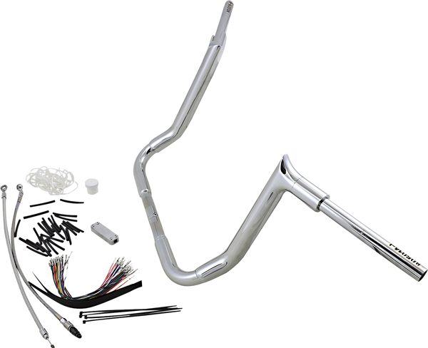 1-1/2(r) Ez Install Pointed Top Handlebar Kit Silver, 3, nordicamoto.ro