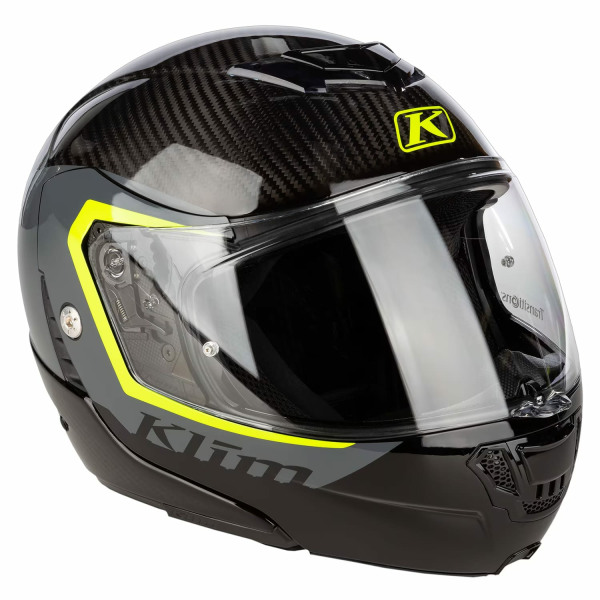 Cască Modulară Klim TK1200 Karbon ECE/DOT Gloss White-31