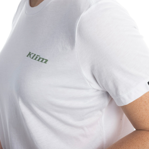 Tricou Dama Klim Canyon Tri-blend Dusty White - Hedge Green-8