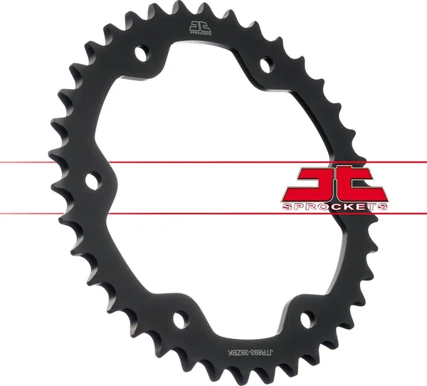 JT SPROCKETS Steel Rear Sprocket Black, Zinc Plated -1