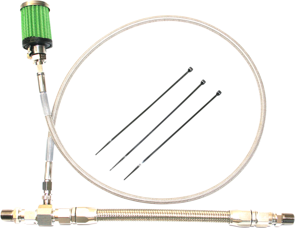 Oil Tank Breather Kit Silver, 1, nordicamoto.ro