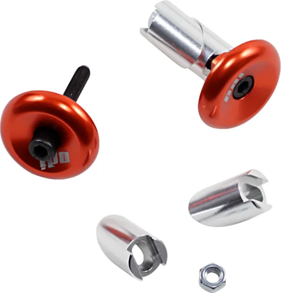 Aluminum Handlebar End Plug Orange-1