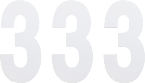 Standard Numbers White, 3, nordicamoto.ro