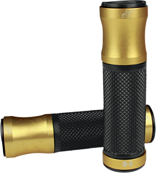 7/8(r) D3 Grips Black, Gold, 1, nordicamoto.ro
