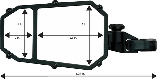 Side View Mirror With Blind Spot Black -1