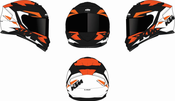 Casca KTM STORM Orange/Black/White-2