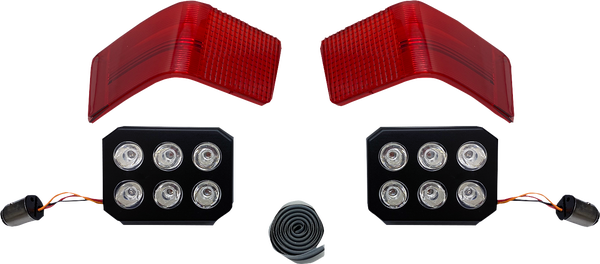 Led Tour-pak Run/brake Lights With Lenses Red, 1, nordicamoto.ro