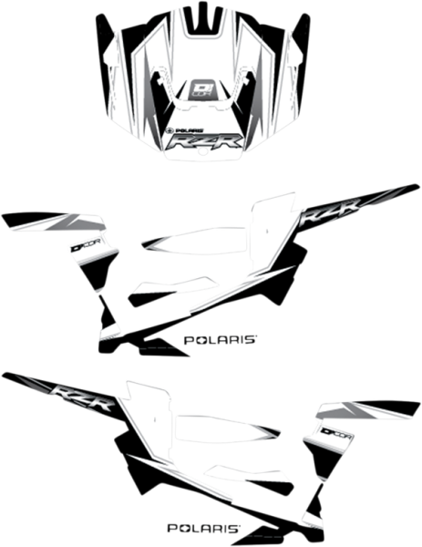Complete Utv Graphics Kit Black, Silver, White, 1, nordicamoto.ro