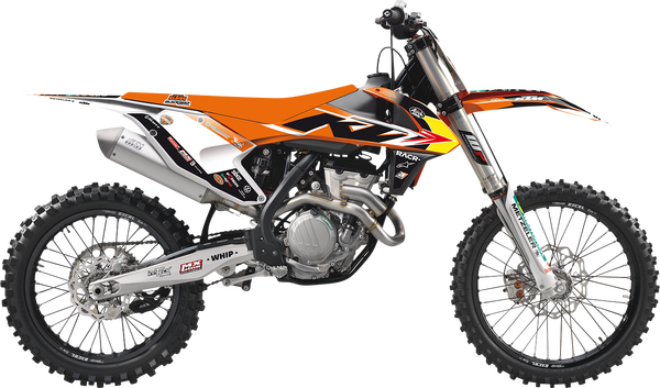 Trophy Graphic Kit With Seat Cover Yellow, Orange, Black, 2, nordicamoto.ro