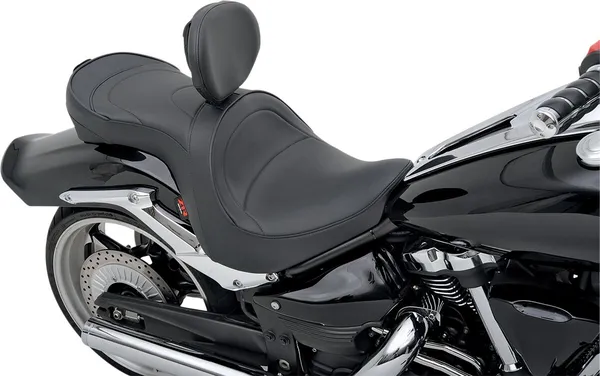 Low-profile Touring Seat With Ez Glide Ii Backrest Option Black-0