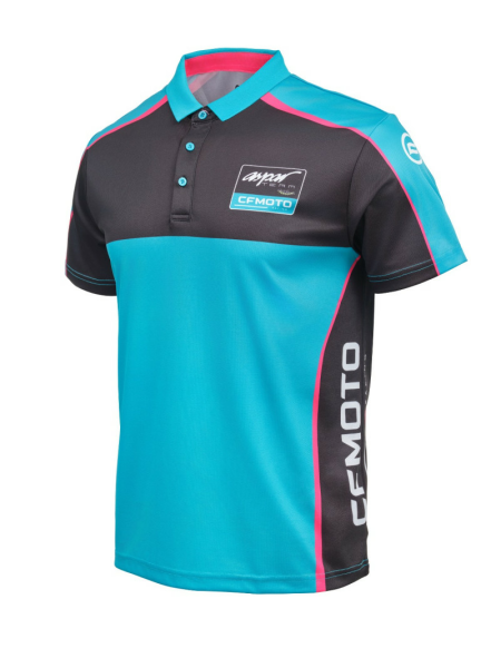 TRICOU POLO CFMOTO MOTOGP – ALBASTRU / NEGRU, 7, nordicamoto.ro