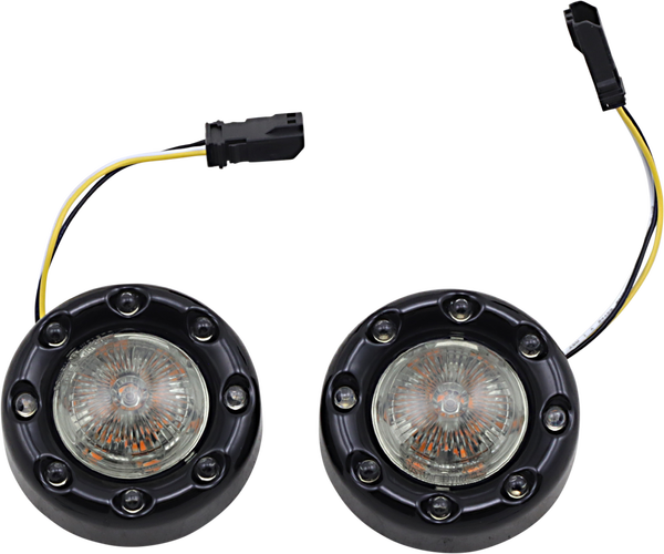 Probeam® Bullet Ringz 1157 Front Turn Signals Gloss, Black, 1, nordicamoto.ro