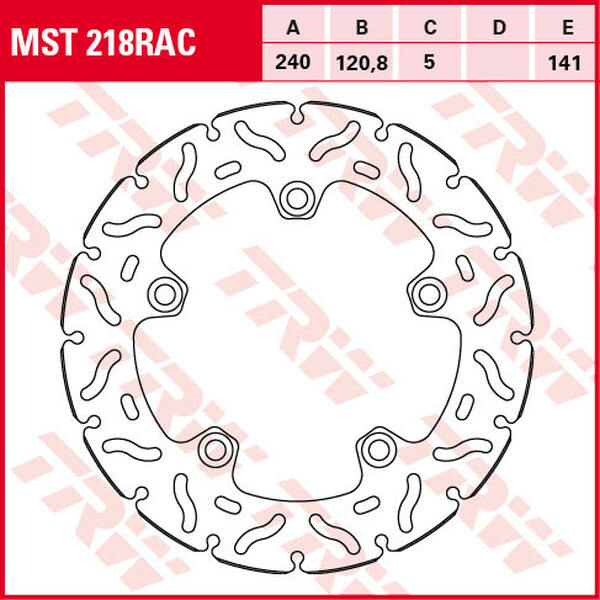 Contoured Fixed Brake Rotor, 1, nordicamoto.ro