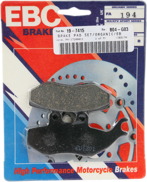Organic Base (r)fa(r) Brake Pads, 1, nordicamoto.ro
