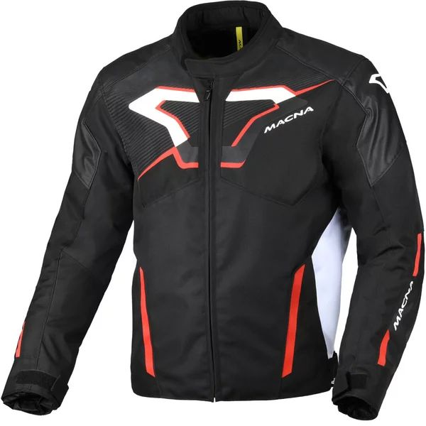 Geaca textil impermeabila MACNA TAZAR 2.0 XS Negru/Rosu, 1, nordicamoto.ro