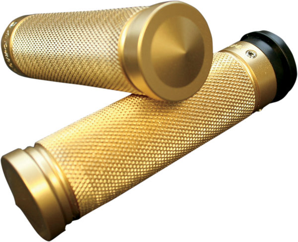 Brass Knurled Custom Grips Brass, 1, nordicamoto.ro