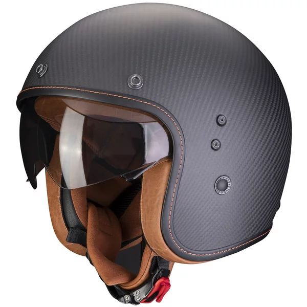 Casca open face SCORPION BELFAST EVO CARBON SOLID Negru XL, 1, nordicamoto.ro