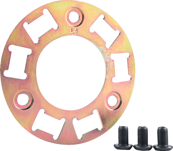 Backing Plate Kit With Screws Brass, 1, nordicamoto.ro