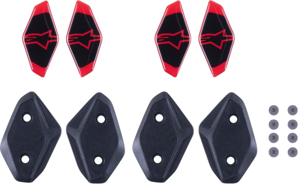 Set Înlocuire Alpinestars RK-10 Hinge Cover & Stickere Black/Red