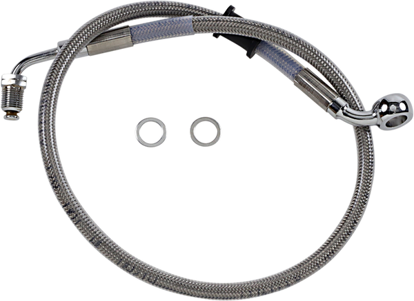 Stainless Steel Brake Line Kit Silver, Clear-coated, 1, nordicamoto.ro