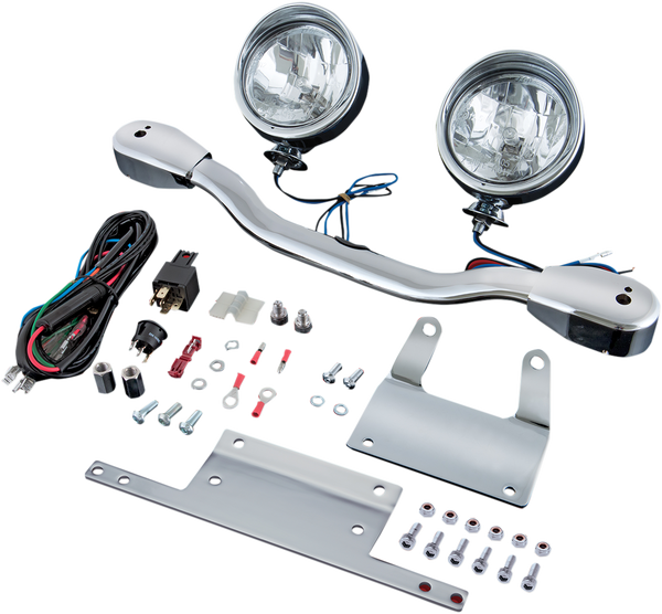 Elliptical Driving Light Kit Chrome, 1, nordicamoto.ro