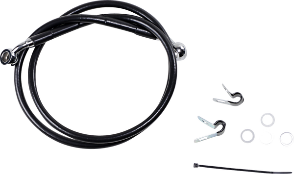 Stainless Steel Brake Line Kit Black, 2, nordicamoto.ro