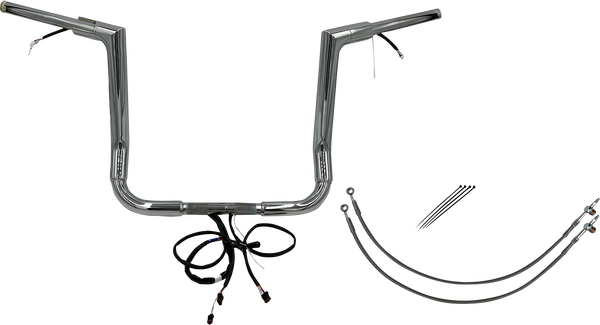 Plug & Play Ez Install 1-1/2(r) Flat Top Handlebar Kit Silver, 2, nordicamoto.ro
