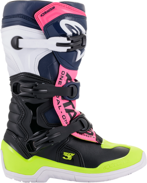 Cizme copii Alpinestars Tech 3S Black/Dark Blue/Pink Fluorescent-8