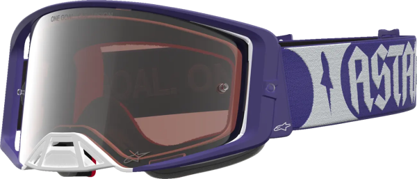 Ochelari Alpinestars Supertech Atrox Albastru/Alb/Lentila Colorata, 1, nordicamoto.ro