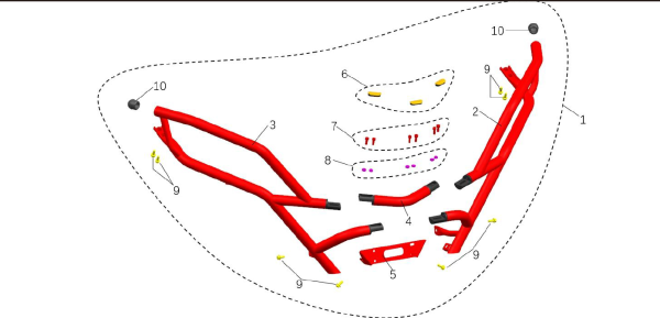 BARĂ PROTECȚIE FAȚĂ UTV CFMOTO ZFORCE 800 TRAIL / 950 TRAIL / 950 SPORT / 950 SPORT-4, 5, nordicamoto.ro
