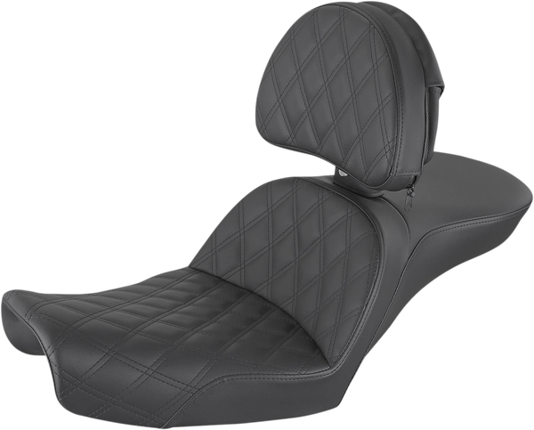 Explorer Lattice Stitch Seat Black, 1, nordicamoto.ro