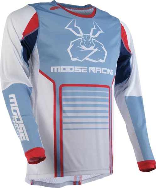 Tricou Moose Racing Agroid Blue/Gray-3