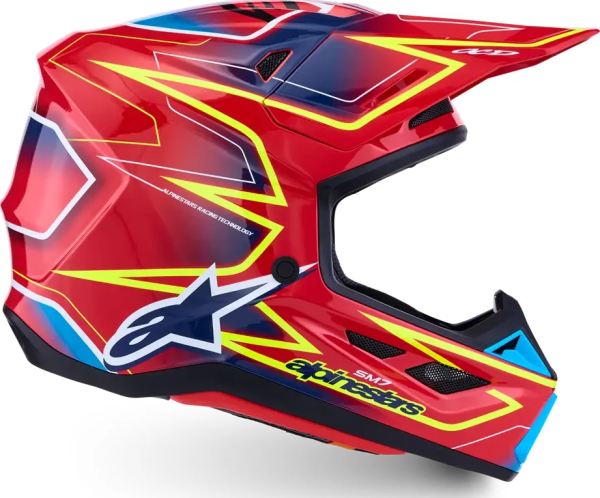 Casca Alpinestars S-M7 Cast Rosu/Galben/Albastru XS, 6, nordicamoto.ro