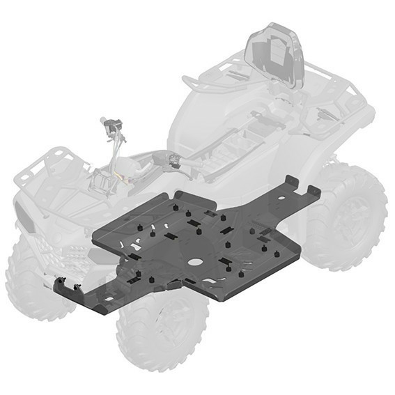 SCUT PROTECȚIE ATV CFMOTO CFORCE 400 / 450 S / 500 / 520 S – HDPE 8MM, NEGRU, 8, nordicamoto.ro