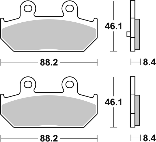 Ct Scooter Carbon Tech Organic Brake Pads, 1, nordicamoto.ro