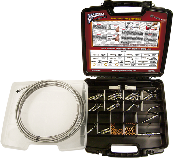 Byo® Build-your-own Dot Brake Line Deluxe Kit Chrome, 1, nordicamoto.ro
