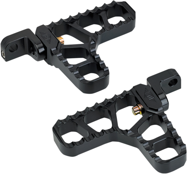 Adjustable Serrated Billet Footpegs Black, 1, nordicamoto.ro