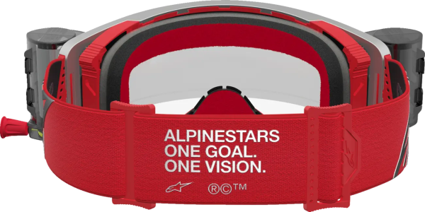 Ochelari Alpinestars Supertech Firma Roll-Off Rosu/Argintiu/Lentila Clara, 5, nordicamoto.ro