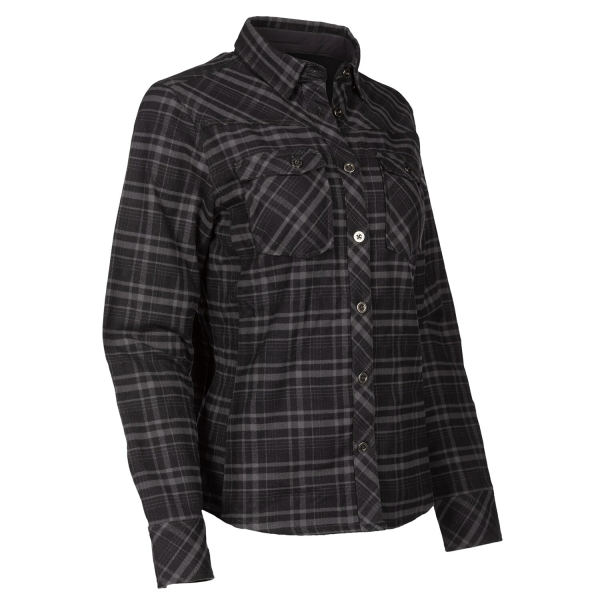 Camasa Dama Klim Upland Flannel Monument Gray - Wintermint-11