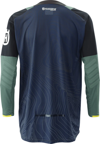 Tricou Husqvarna Gotland Blue/Black/Olive-0