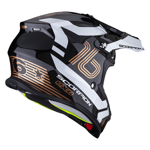 Casca cross-enduro SCORPION EXO VX-16 EVO AIR TUB Negru/Auriu-1