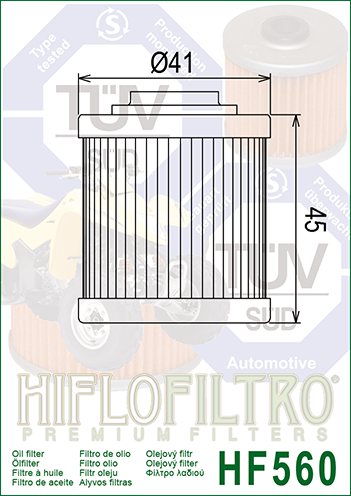 Filtru ulei CAN-AM ATV DS450 Hiflofiltro HF560-0