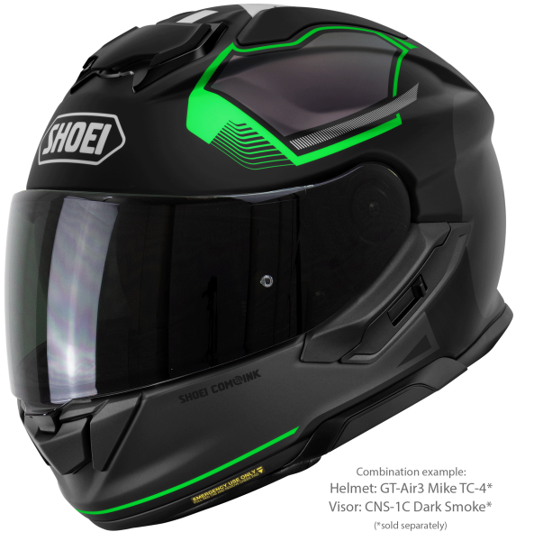 Casca integrala SHOEI GT-AIR3 MIKE TC-4 Negru/Verde Mat XXL-5