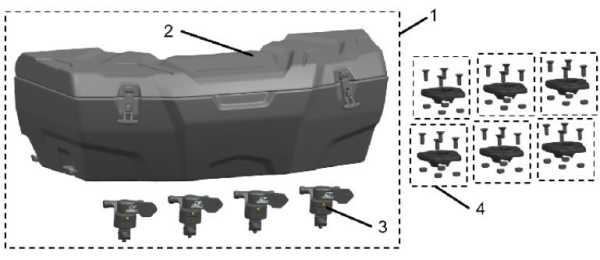 CUTIE PORTBAGAJ ATV CFMOTO CFORCE 100L NEGRU, 4, nordicamoto.ro