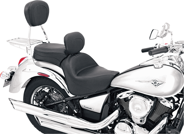Vintage Wide Touring Seat With Driver Backrest Black, 1, nordicamoto.ro