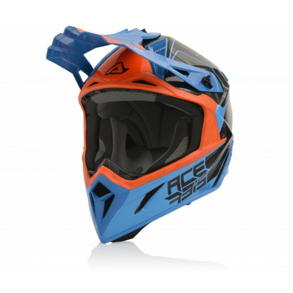 Casca Acerbis Steel Carbon Orange Blue-1