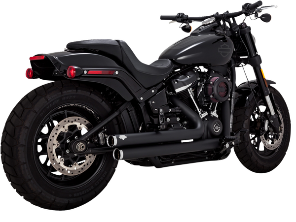 Big Shots Staggered 2-into-2 Exhaust System Black, 1, nordicamoto.ro