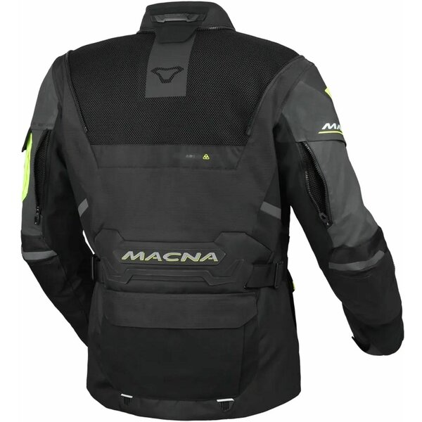 Geaca textil impermeabila touring/adventure MACNA FLEXODUS Night Eye™ S Negru Night Eye/Galben fluo, 8, nordicamoto.ro